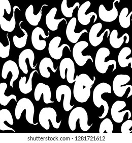 Brush grunge pattern. White and black vector.