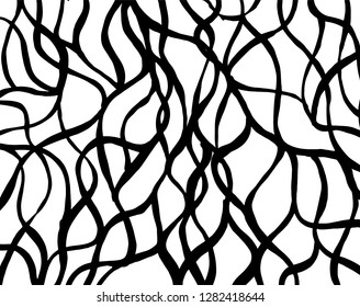 Brush grunge pattern. White and black vector.
