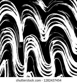 Brush grunge pattern. White and black vector.
