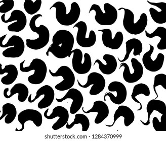 Brush grunge pattern. White and black vector.