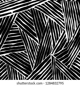 Brush grunge pattern. White and black vector.