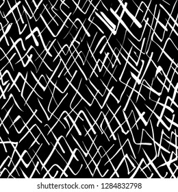 Brush grunge pattern. White and black vector.