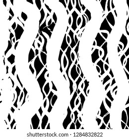 Brush grunge pattern. White and black vector.