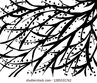 Brush grunge pattern. White and black vector.
