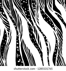 Brush grunge pattern. White and black vector.