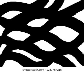 Brush grunge pattern. White and black vector.