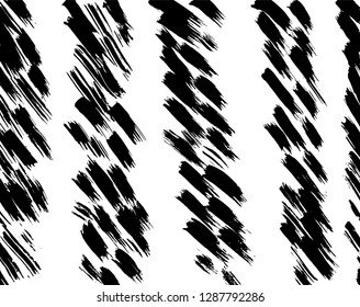 Brush grunge pattern. White and black vector.