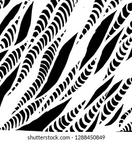 Brush grunge pattern. White and black vector.