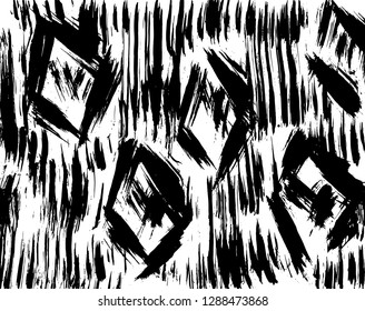 Brush grunge pattern. White and black vector.