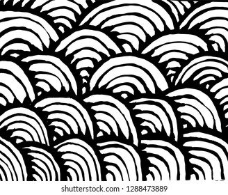 Brush grunge pattern. White and black vector.