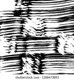 Brush grunge pattern. White and black vector.