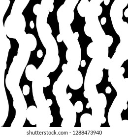 Brush grunge pattern. White and black vector.