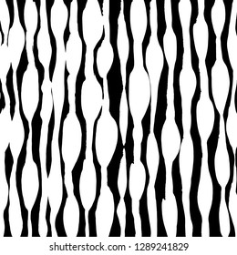 Brush grunge pattern. White and black vector.