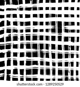 Brush grunge pattern. White and black vector.