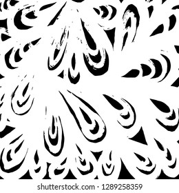 Brush grunge pattern. White and black vector.