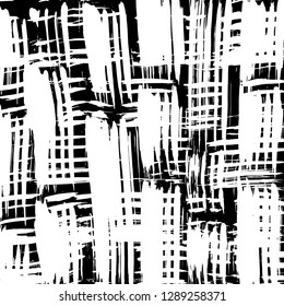 Brush grunge pattern. White and black vector.