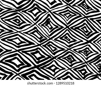 Brush grunge pattern. White and black vector.