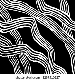 Brush grunge pattern. White and black vector.