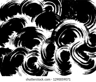 Brush grunge pattern. White and black vector.