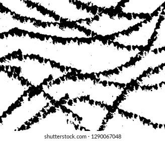 Brush grunge pattern. White and black vector.