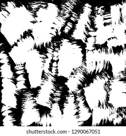 Brush grunge pattern. White and black vector.