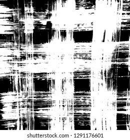 Brush grunge pattern. White and black vector.