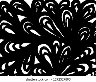 Brush grunge pattern. White and black vector.