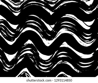 Brush grunge pattern. White and black vector.
