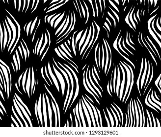Brush grunge pattern. White and black vector.