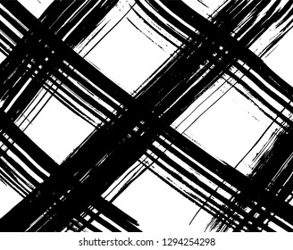 Brush grunge pattern. White and black vector.