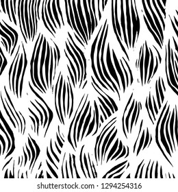 Brush grunge pattern. White and black vector.