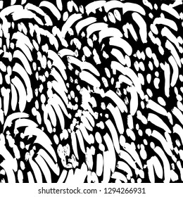 Brush grunge pattern. White and black vector.