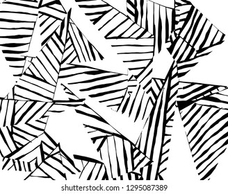 Brush grunge pattern. White and black vector.