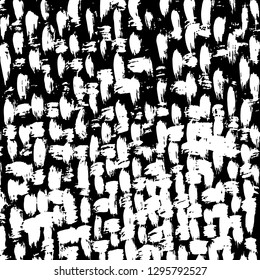 Brush grunge pattern. White and black vector.