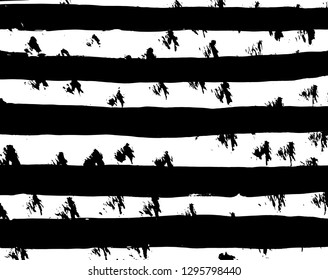 Brush grunge pattern. White and black vector.