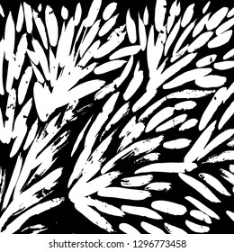 Brush grunge pattern. White and black vector.