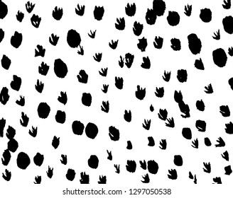Brush grunge pattern. White and black vector.