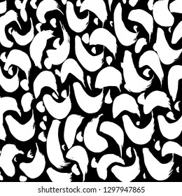 Brush grunge pattern. White and black vector.