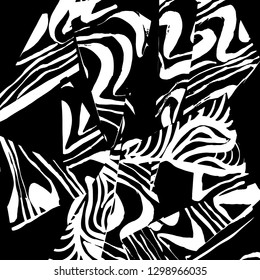 Brush grunge pattern. White and black vector.