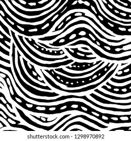 Brush grunge pattern. White and black vector.