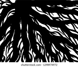 Brush grunge pattern. White and black vector.