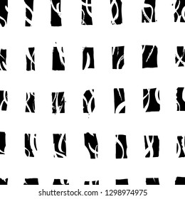 Brush grunge pattern. White and black vector.