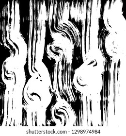 Brush grunge pattern. White and black vector.