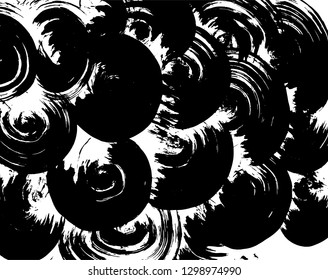 Brush grunge pattern. White and black vector.