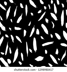 Brush grunge pattern. White and black vector.