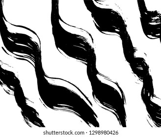 Brush grunge pattern. White and black vector.