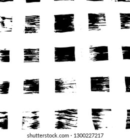 Brush grunge pattern. White and black vector.