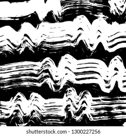 Brush grunge pattern. White and black vector.