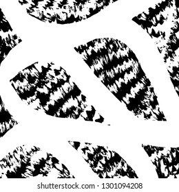 Brush grunge pattern. White and black vector.