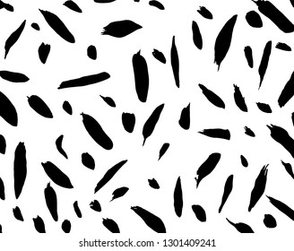 Brush grunge pattern. White and black vector.